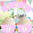 Ballerina Princess Cupcake Wrappers Printable Digital Instant Download