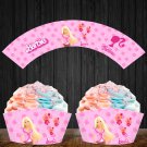 Barbie Princess Cupcake Wrappers Printable Digital Instant Download