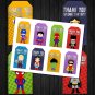 Superhero Design 1 Favor Tags Instant Download Printable Digital superheroes loot box birthday