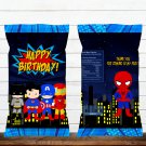 Superhero Comic D1 Chip Bag Wrapper Instant Download Digital Printable chips birthday