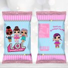 Instant Download Chip Bag Wrapper Cute Dolls Birthday Party Printable Digital doll wrappers