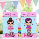 Instant Download Favor Paper Bag Cute Dolls Birthday Party Printable Digital doll bags favors