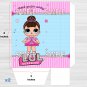 Instant Download Favor Paper Bag Cute Dolls Birthday Party Printable Digital doll bags favors