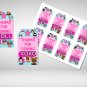 Instant Download Favor Tags Cute Dolls Birthday Party Printable Digital doll tag favors