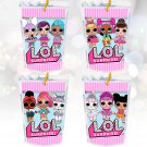 Instant Download Juice Pouch Labels Cute Dolls Birthday Party Printable Digital doll Capri Sun
