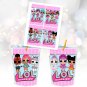 Instant Download Juice Pouch Labels Cute Dolls Birthday Party Printable Digital doll Capri Sun