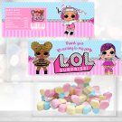 Instant Download Treat Bag Toppers Cute Dolls Birthday Party Printable Digital doll bags toppers