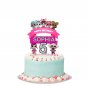 Personalized Cake Topper Cute Dolls Birthday Party Printable Digital custom cupcake doll