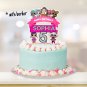 Personalized Cake Topper Cute Dolls Birthday Party Printable Digital custom cupcake doll