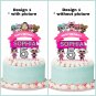 Personalized Cake Topper Cute Dolls Birthday Party Printable Digital custom cupcake doll