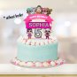 Personalized Cake Topper Cute Dolls Birthday Party Printable Digital custom cupcake doll