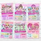 Personalized Invitation Cute Dolls Birthday Party Printable Digital doll custom invite doll