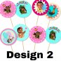 Moana Design#2 Instant Download Cupcake Toppers Birthday Party Printable Digital doll topper cake