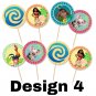 Moana Design#4 Instant Download Cupcake Toppers Birthday Party Printable Digital doll topper cake