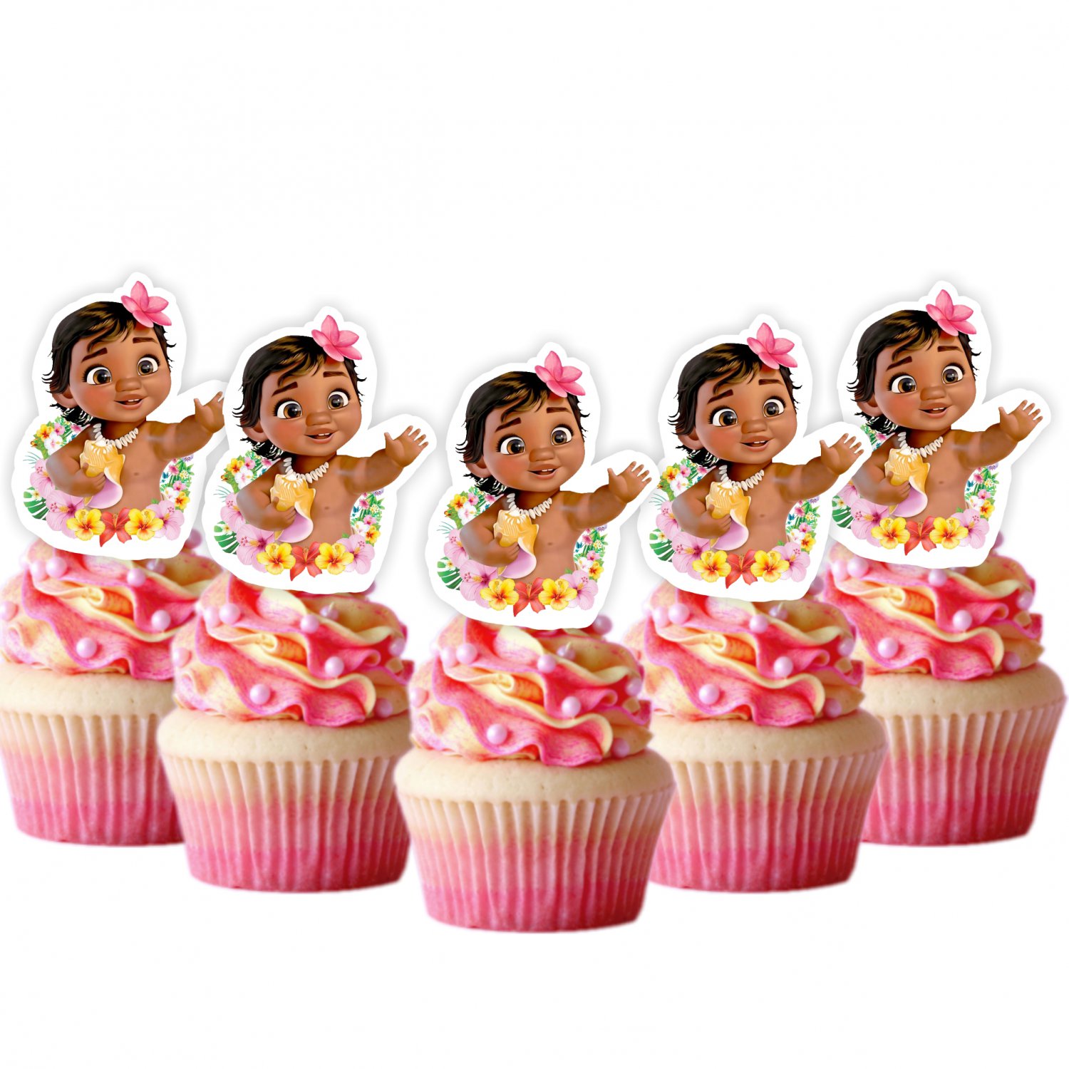 Moana Baby Cupcake Toppers Digital Printable Instant Download PDF PNG ...