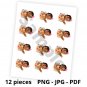 Moana Baby Cupcake Toppers Digital Printable Instant Download PDF PNG JPG Design6