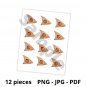 Moana Sail Cupcake Toppers Digital Printable Instant Download PDF PNG JPG Design8