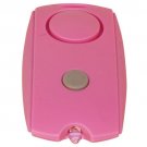 Pink Mini Personal Alarm with Keychain, LED flashlight, and Belt Clip