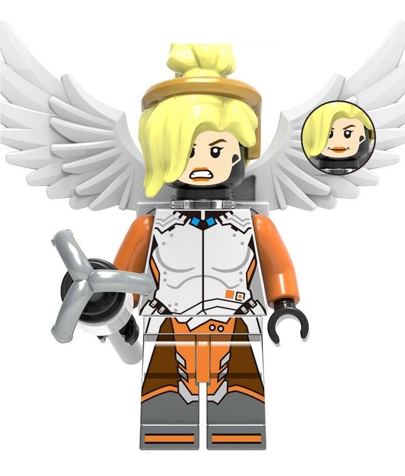 Overwatch Mercy Action Figure Minifigure Block Bricks Toy Doll