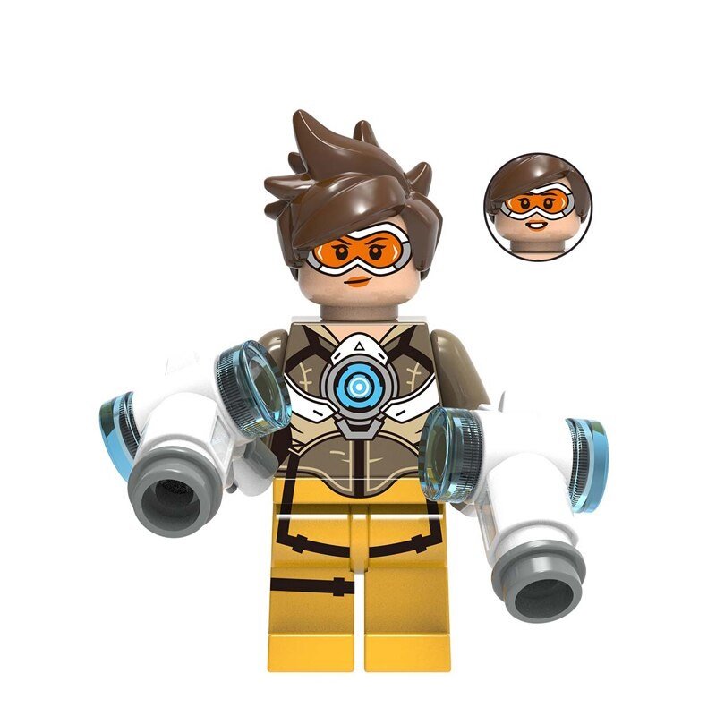 Overwatch Tracer Action Figure Minifigure Block Bricks Toy Doll