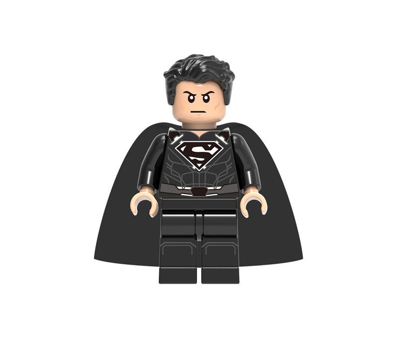 Superman Black Suit Action Figure Minifigure Block Bricks Toy Doll