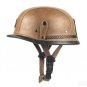 Retro Vintage German Style Motorcycle Skull Cap 2 Style Half Helmet Synthetic Leather DOT
