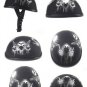 Retro Vintage Motorcycle Skull Cap 4 Style Half Helmet DOT with NO peak