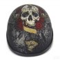 Retro Vintage Motorcycle Skull Cap 4 Style Half Helmet DOT with NO peak
