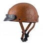 Retro Vintage Motorcycle Skull Cap 5 Colour Style Leather Half Helmet