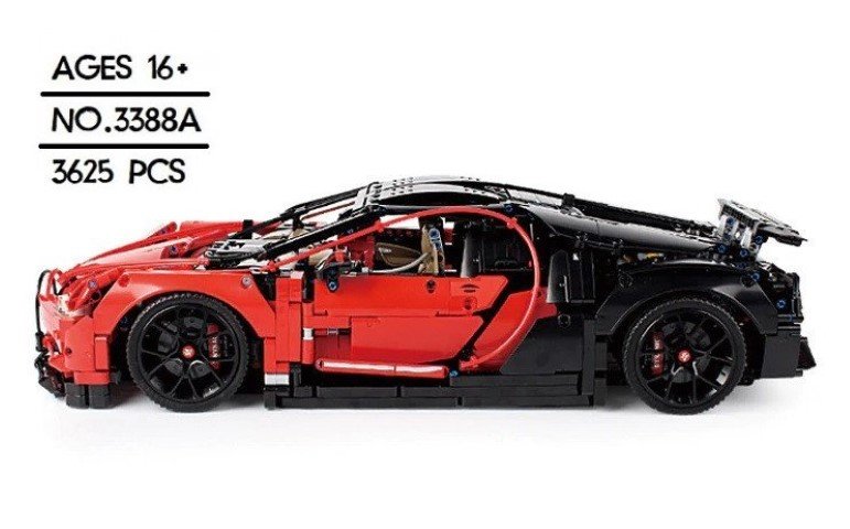 Decool 3388A Bugatti Chiron RED Dream Car 1:8  3625 Pcs (42083) Building Block Set *FREE* Shipping
