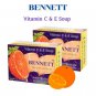 BENNETT Natural Extracts Vitamin C & E Bar Soap Smooth Skin Whitening - From Thailand 4 piece 130g