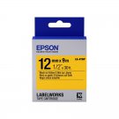 Epson LABELWORKS LK-4YBP 12mm Tape Cartridges (Pack of 4) - Black on Yellow #14942