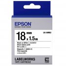 Epson LABELWORKS LK-5WB2 18mm Magnetic Tape Cartridges (Pack of 4) - Black on White #15005