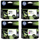 HP 955XL 4-Color BK/C/M/Y Ink Cartridges (for OfficeJet Pro 8720/8730/8740) - Assorted #12534