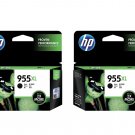 HP 955XL Ink Cartridges (Twin Pack) (for OfficeJet Pro 8720/8730/8740) - Black #12532