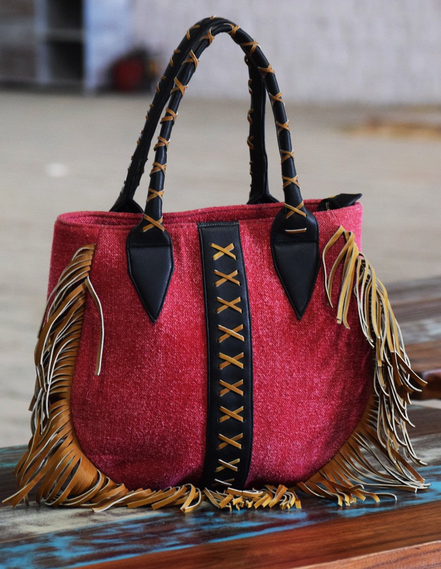 Canvas Leather Bag Handbag Handle bag shoulder bag bagroots