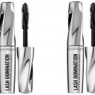 2 x bareMinerals Lash Domination Volumizing Mascara Intense Black Travel Lot New