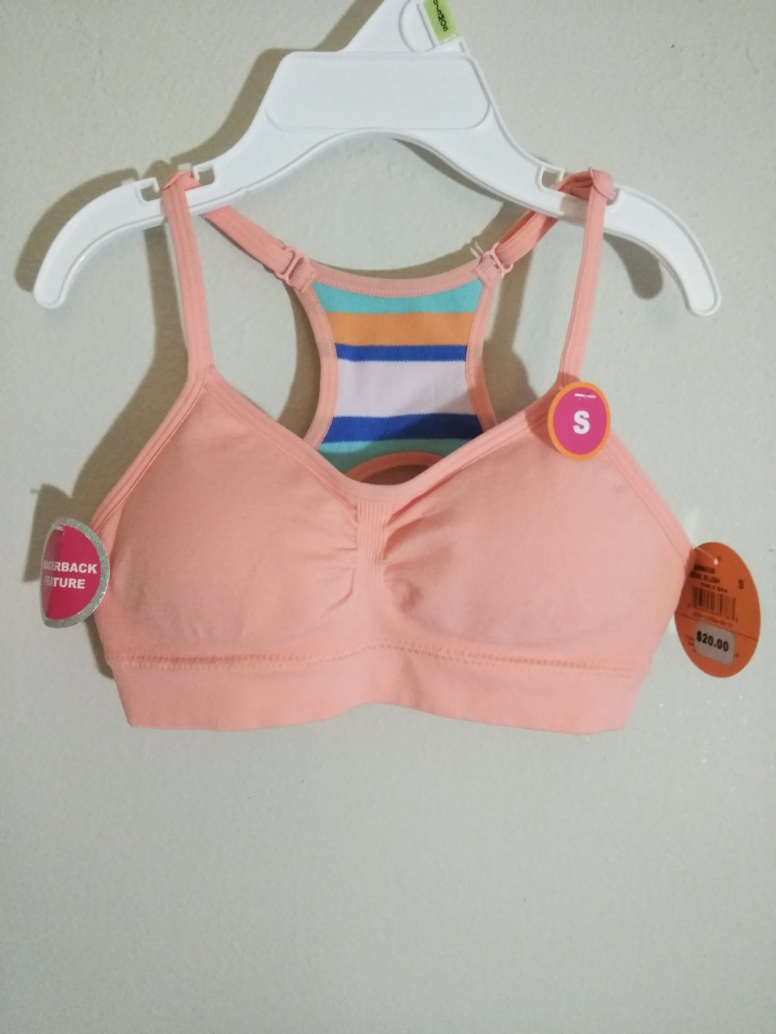 Maidenform Kid's Coral Blush Seam free  Pink Table Bra - S & M
