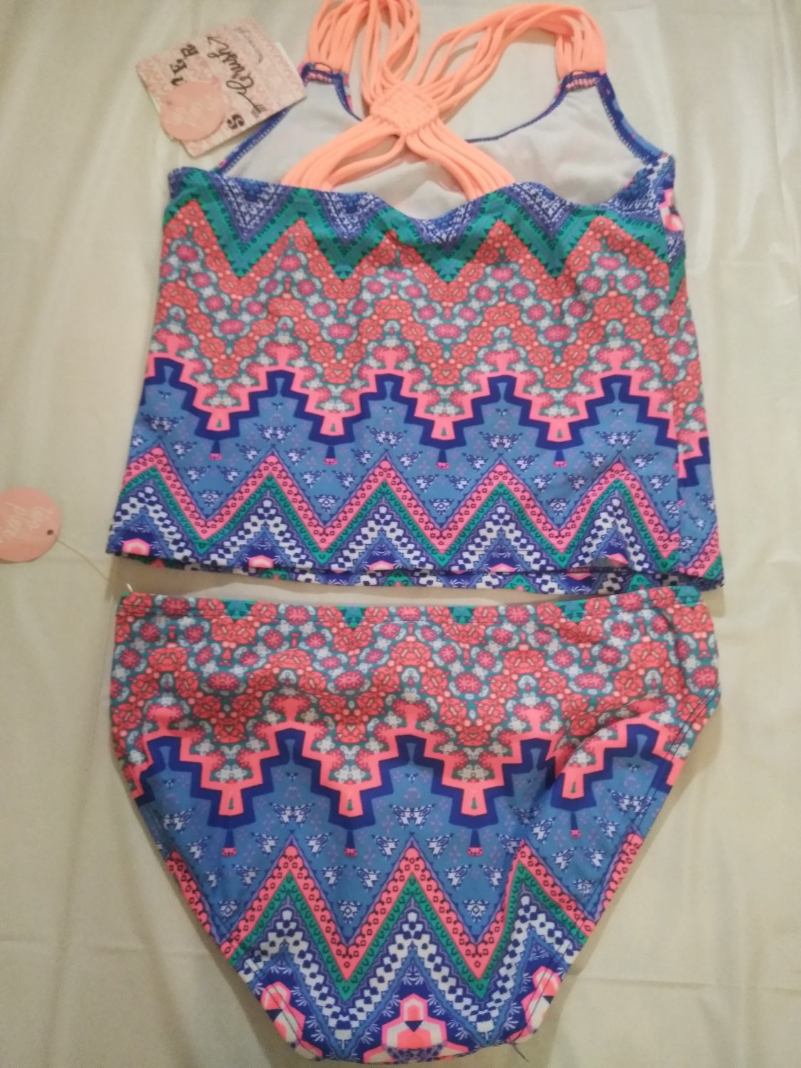 Summer Crush Children's Two Piece Multi Color Swimsuit Size 8