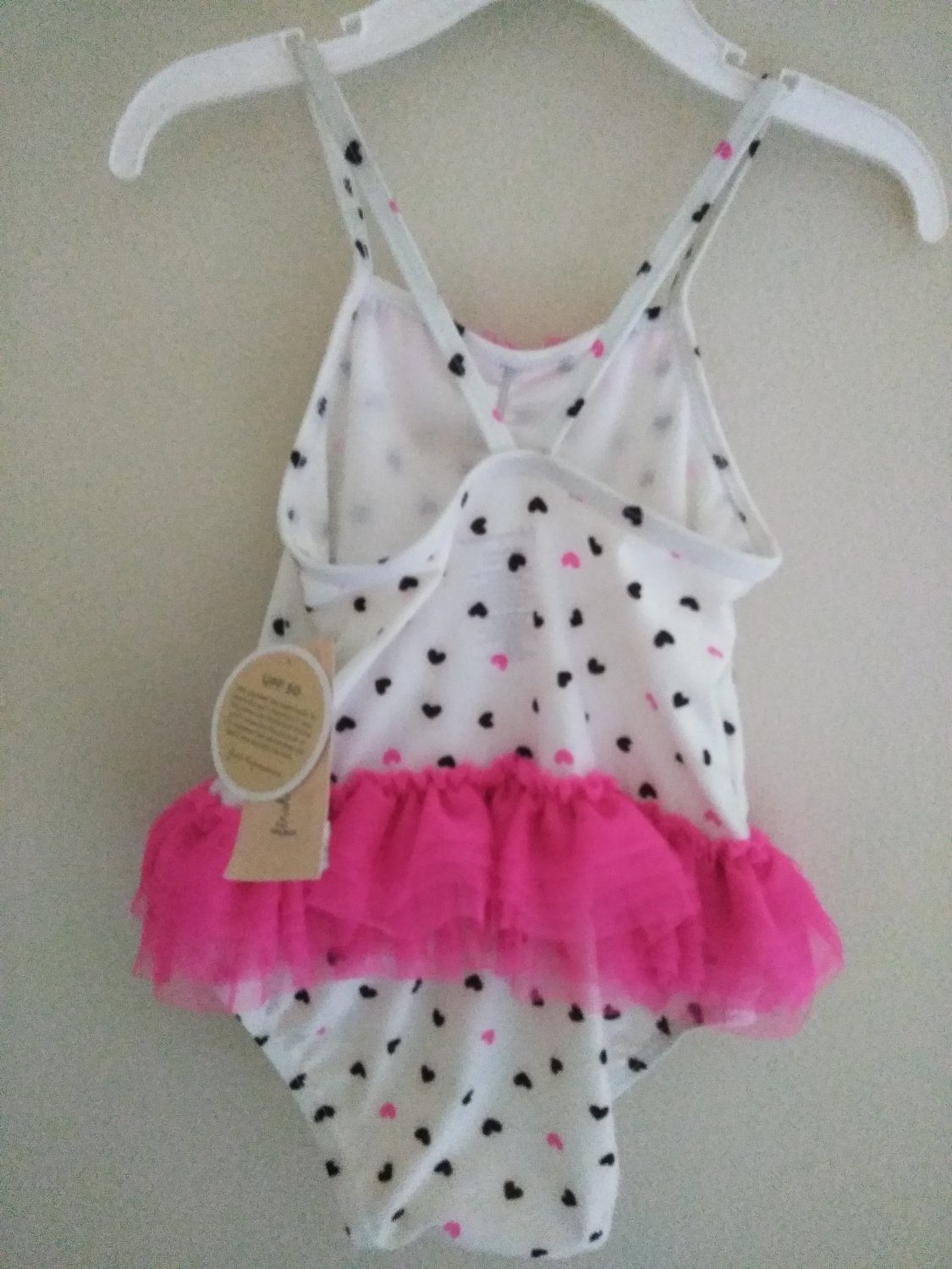First Impression Bright White Baby Girl's  Fluffy  Waist Swimwear - 3-6 /  24 Months