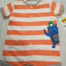 Carter's Newborn  Striped Orange  Bodysuit Up To 6-9 Months