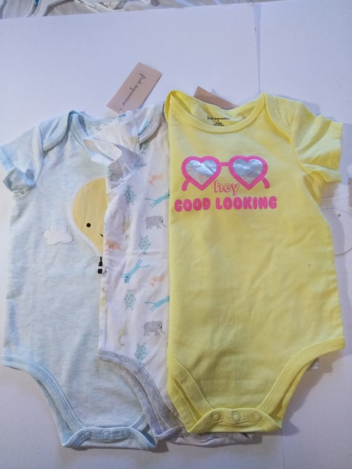 First  Impression 3 Piece Set  Baby's Multi Color  Bodysuit - 12 Months