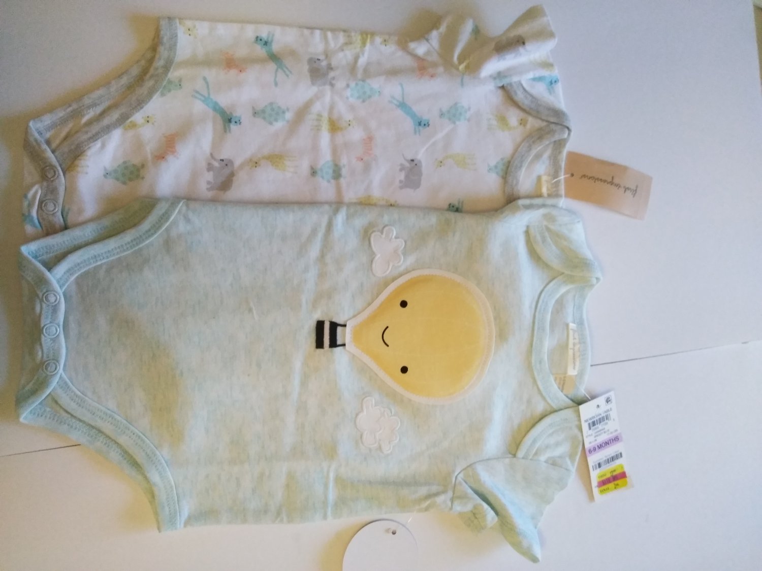 2 Piece Set First Impression Newborn Bodysuit 1-8 LBS