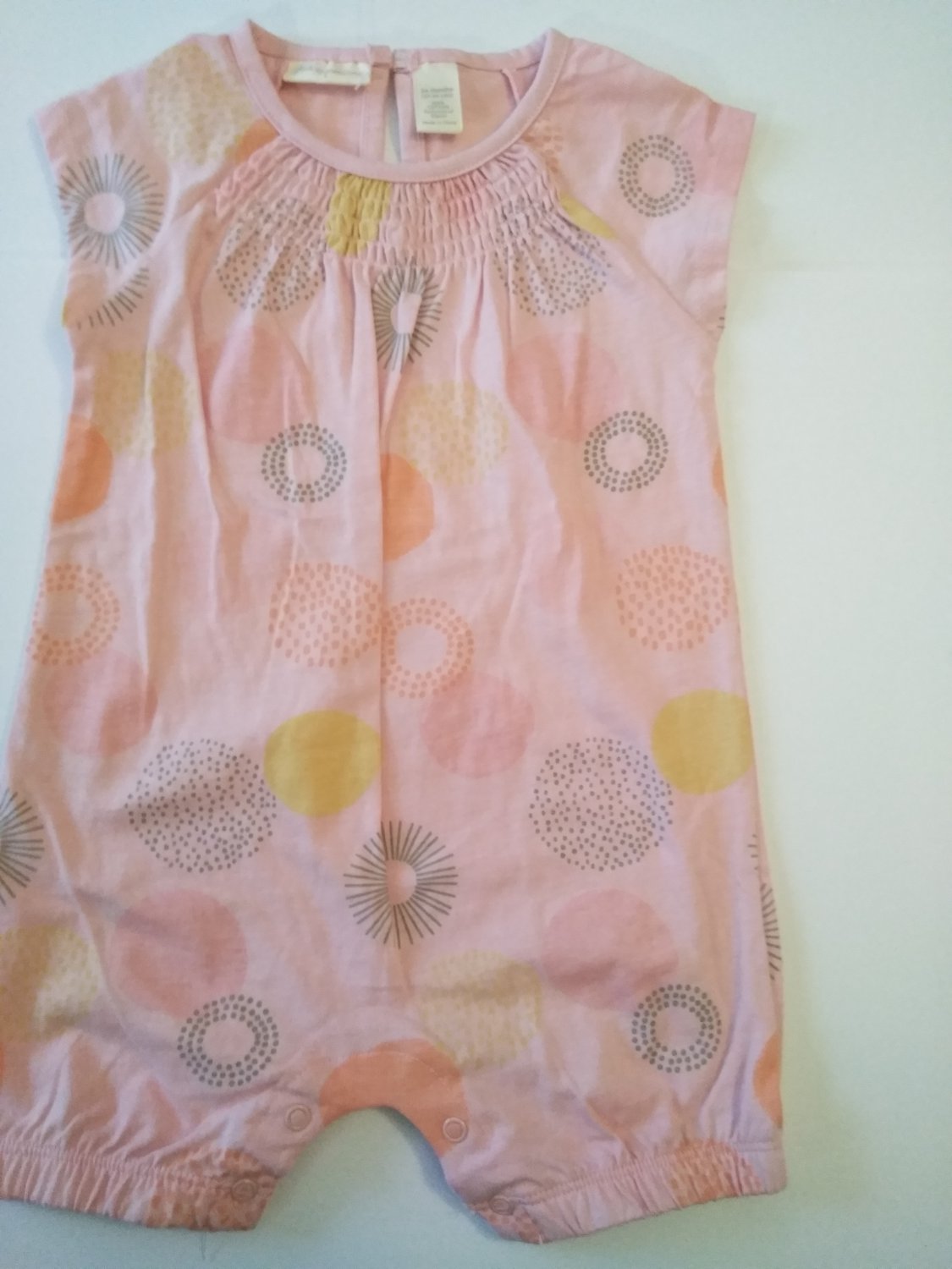 First Impression Pearl Pink Baby Girl's Knit short sleeve Sunsuit -24