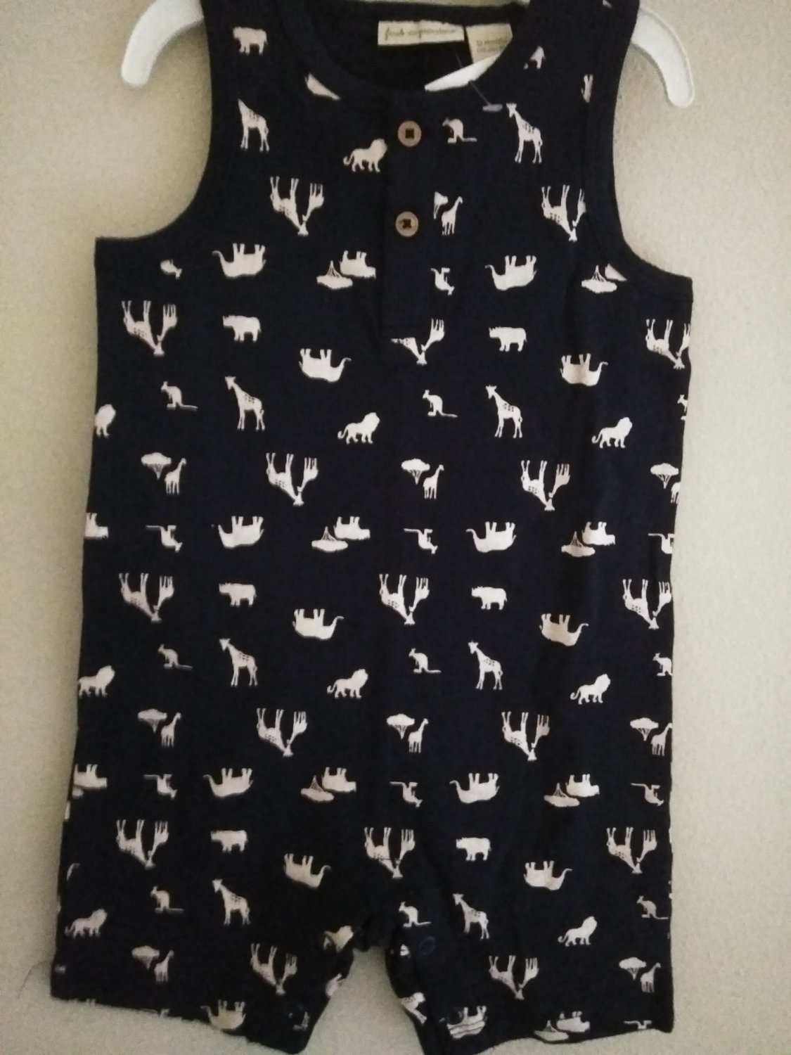 First Impression Navy Nautical Baby's  Sleeveless  Romper Sizes - 3-6/6-9/ 12 Months