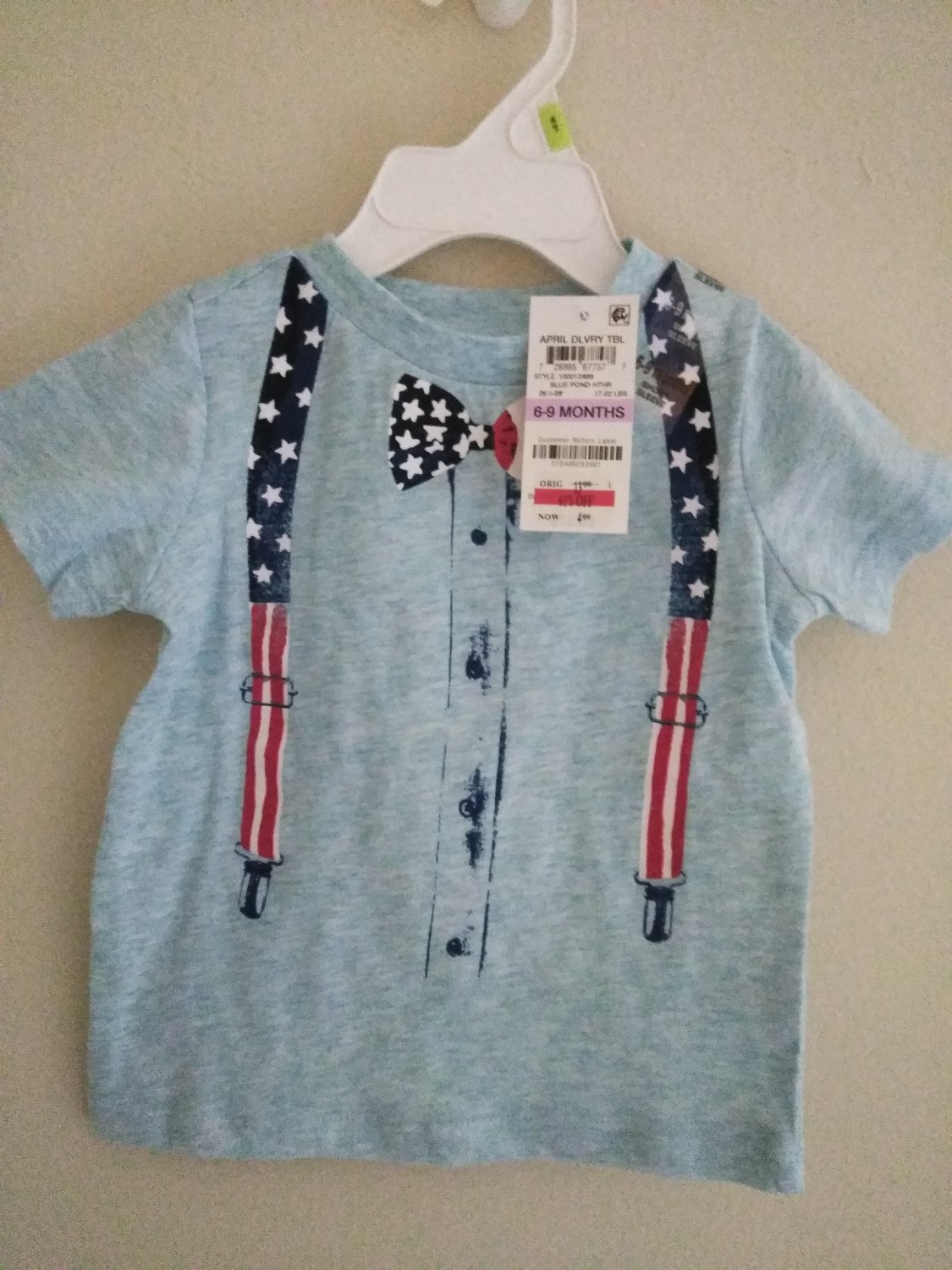 First Impression Baby's  Blue Pond Short Sleeve Tee Shirt - 6-9 Months