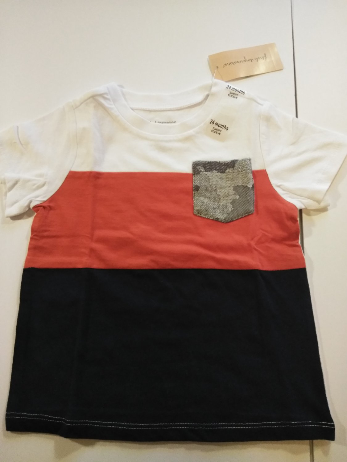 First Impression Baby's Multi Color Short Sleeve Tee Shirt Sizes - 3 - 24 Months