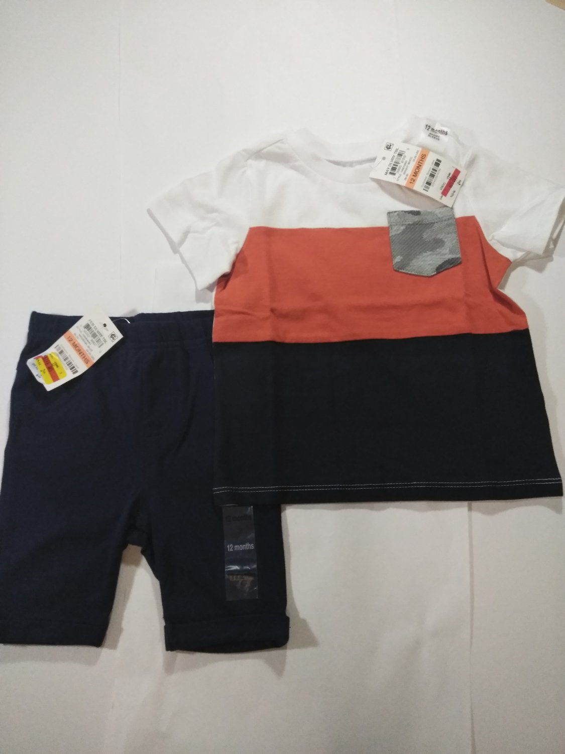 First Impression Multi Color Baby's 2 Piece T Shirt & Short -24 Months