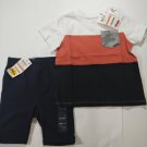 First Impression Multi Color Baby's 2 Piece T Shirt & Short -24 Months
