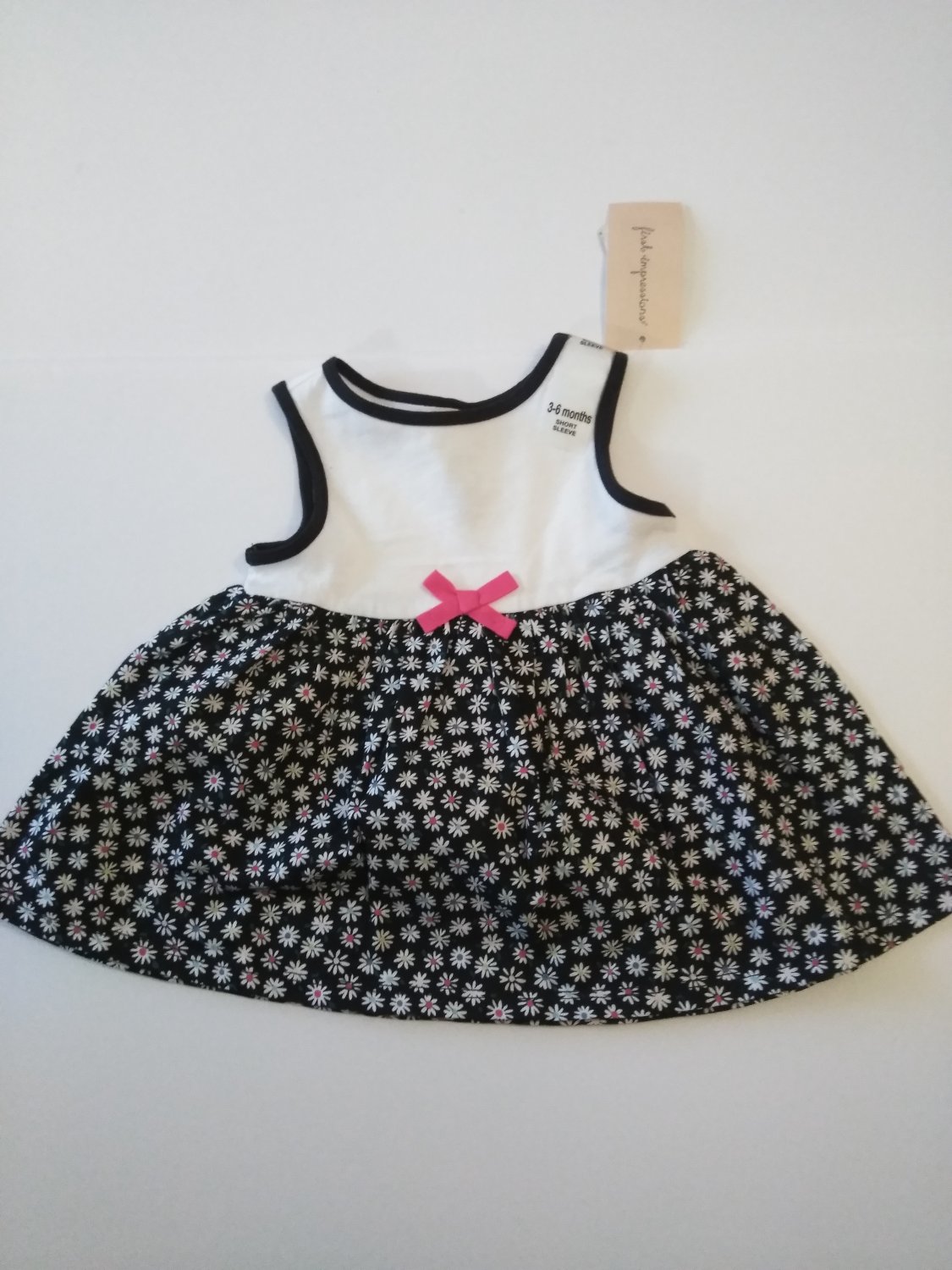 First Impression Baby Girl's Short Sleeve Flower Dress - 18 M